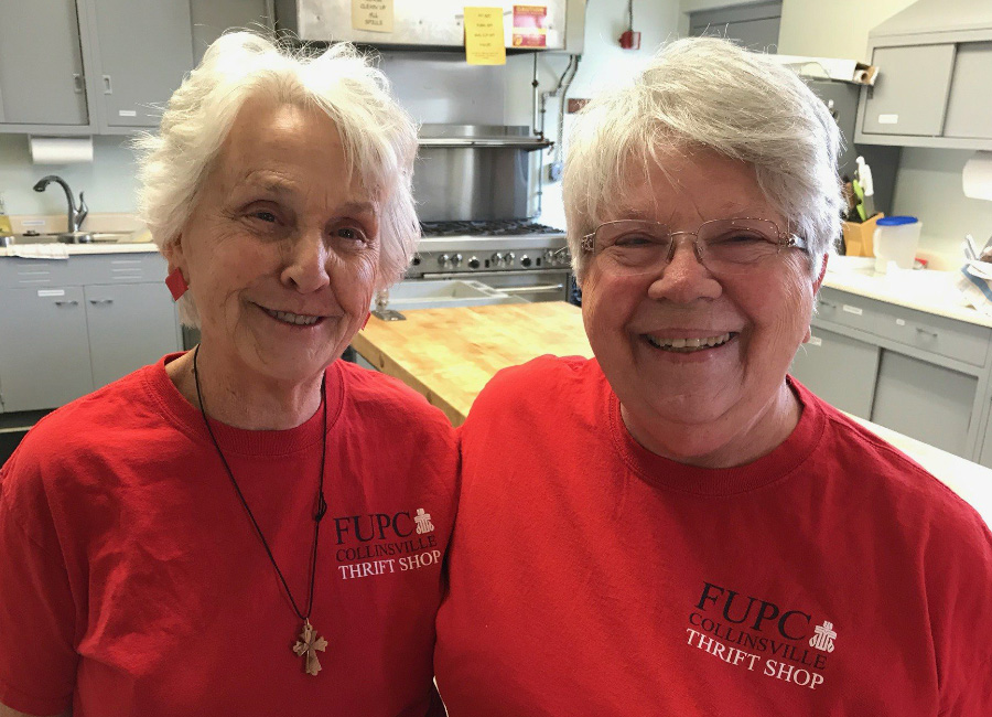 Volunteers at the First United Presbyterian Church Thrift Shop